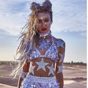 Easy Tiger Super Star Sequin Bra Top